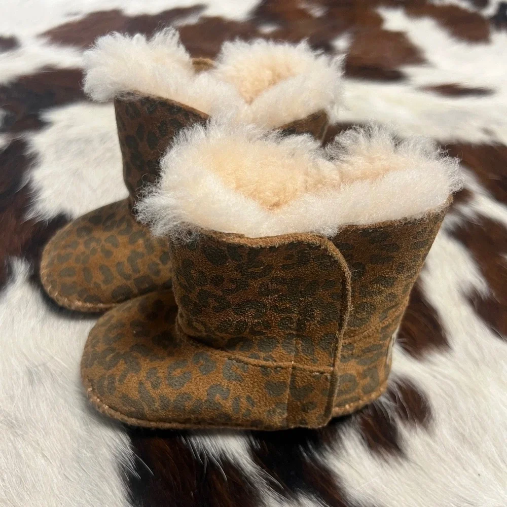 UGG Australia Jesse Leopard Baby Boots Brown Cheetah‎ Size 2/3